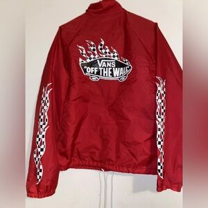 Vans Boys Kids Checkered Flame Jacket Youth large
